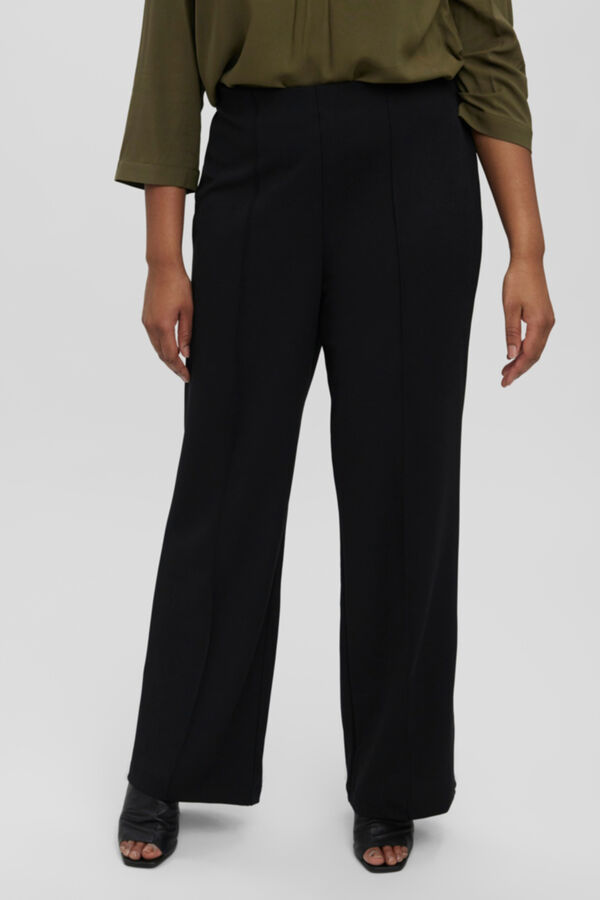 Vero Moda Curve Pantalón ancho talla grande Negro