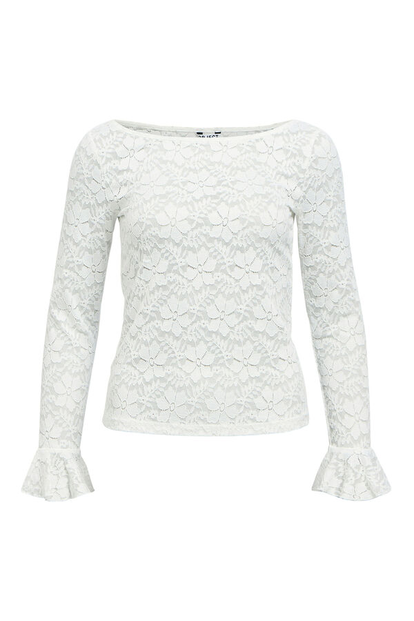 Object Top renda folho Branco