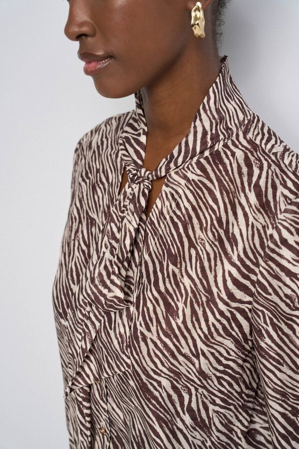 Salsa Jeans Tie-neck blouse Beige