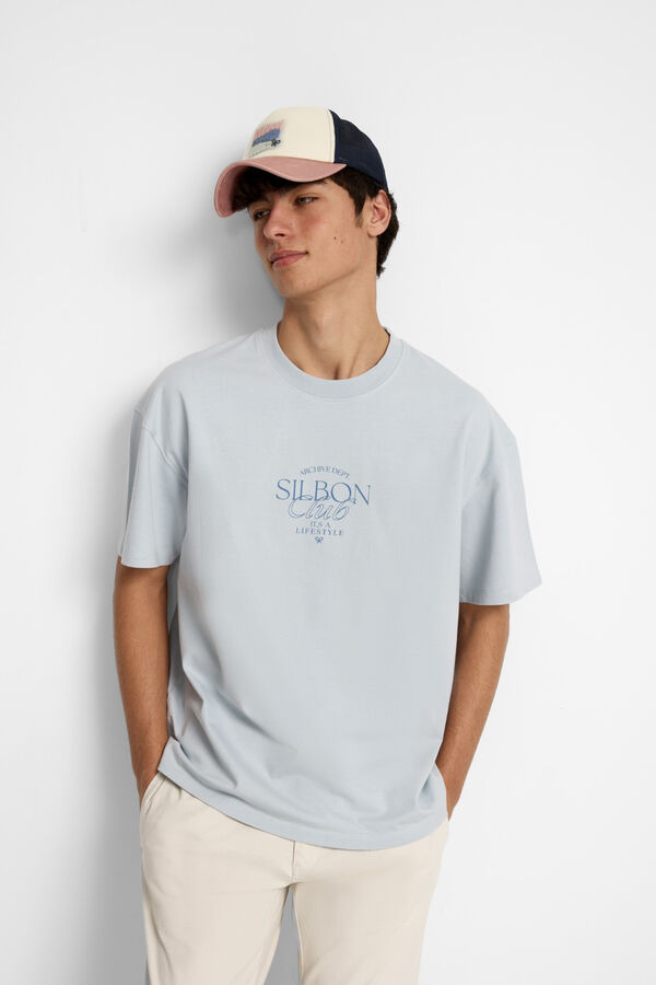 Silbon Camiseta silbon club com ajuste especial Cinzento