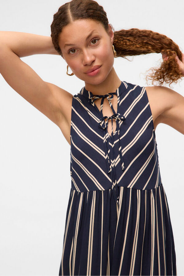 Vero Moda Vestido midi com folhos Azul