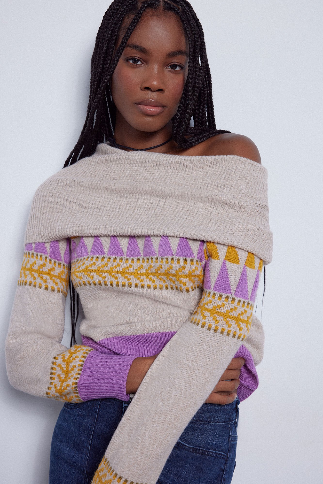Jacquard jumper Women s jumpers and cardigans Cortefiel