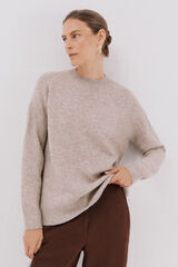 Cortefiel Striped soft feel jumper Beige