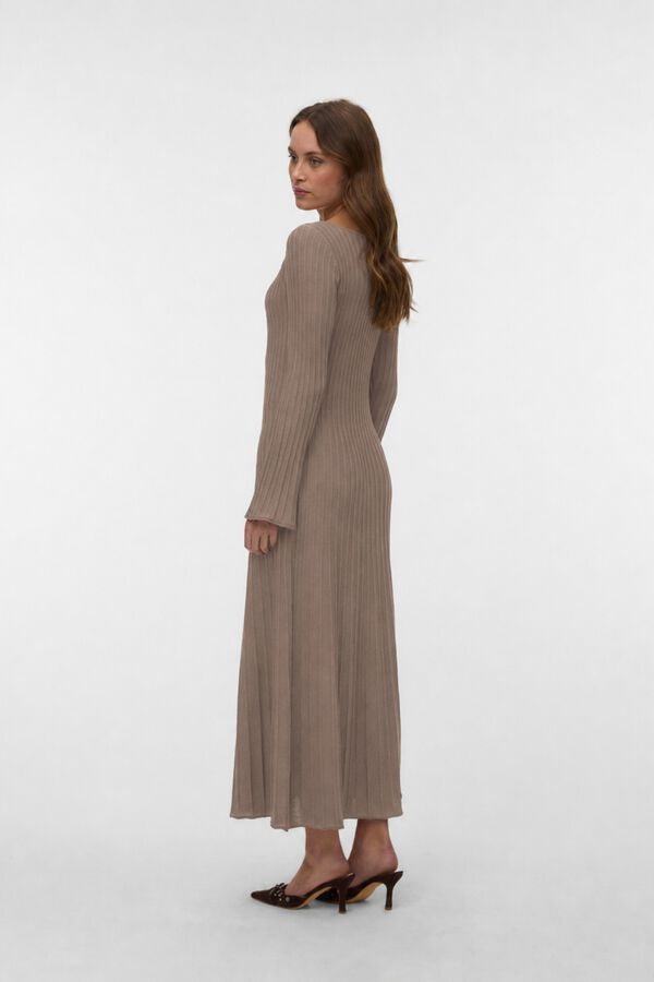 Vero Moda Vestido comprido de malha Castanho