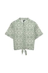 Vero Moda Tie-front shirt top Green