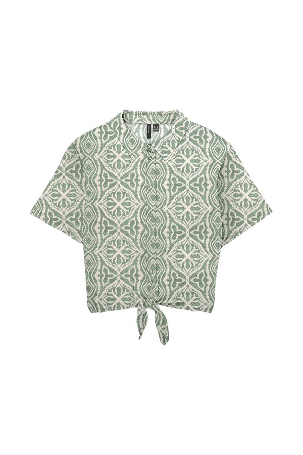 Vero Moda Tie-front shirt top Green