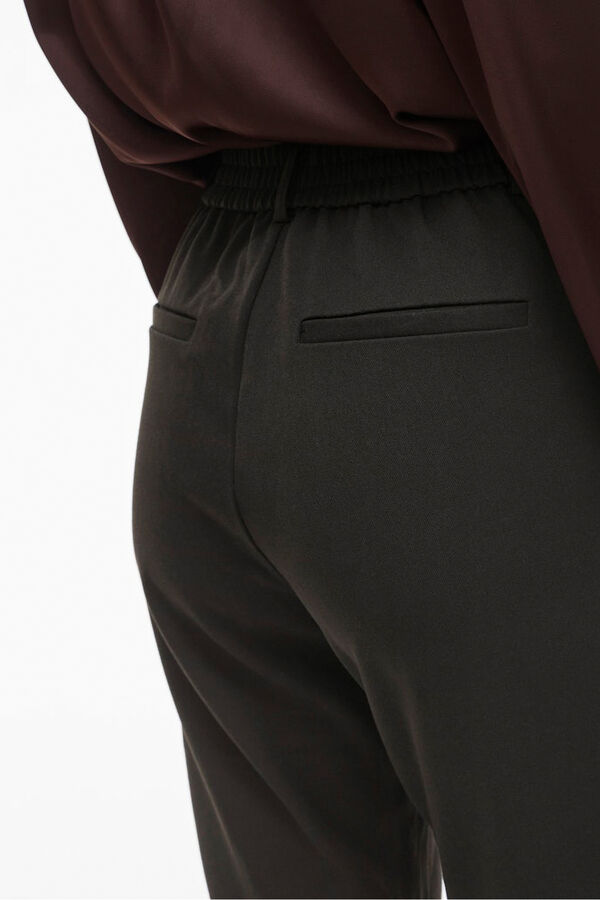 Vila Trousers with elasticated waist Black