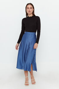 Cortefiel 7/8-length skirt Blue