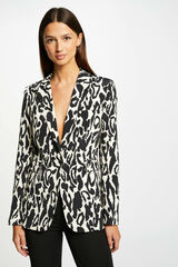 Morgan Animal print tailored jacket Printed white