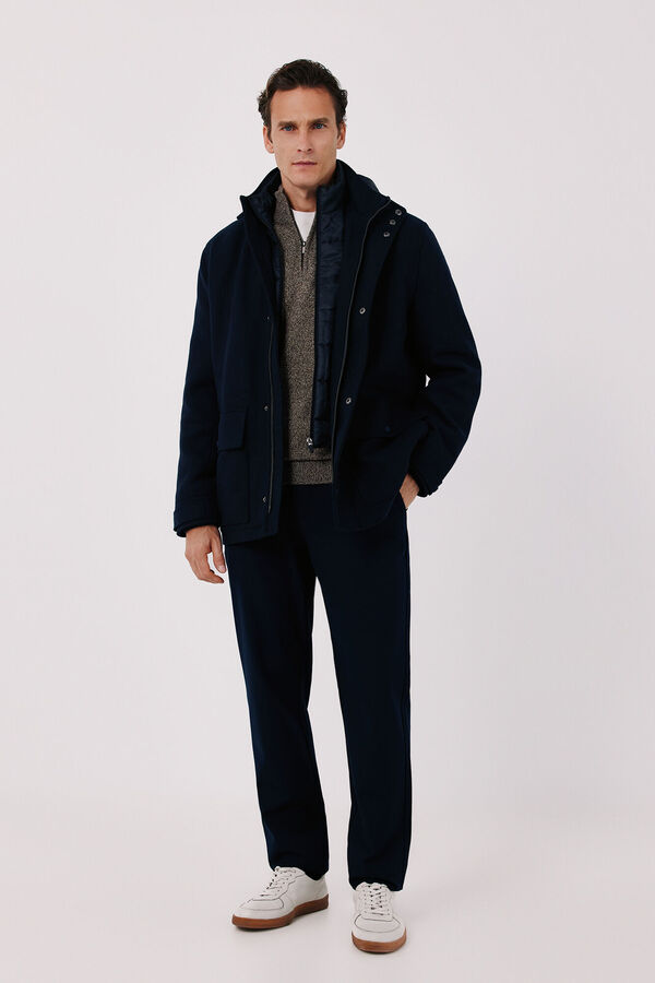 Cortefiel Jacket with lining Navy