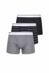 Cortefiel Pack 3 jersey-knit boxers Grey
