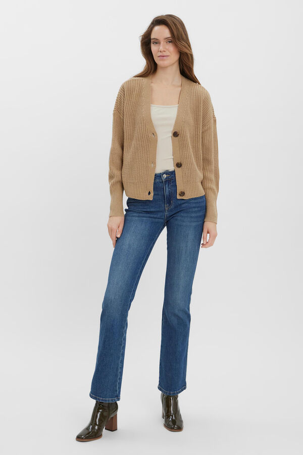 Vero Moda Casaco de malha manga comprida Castanho