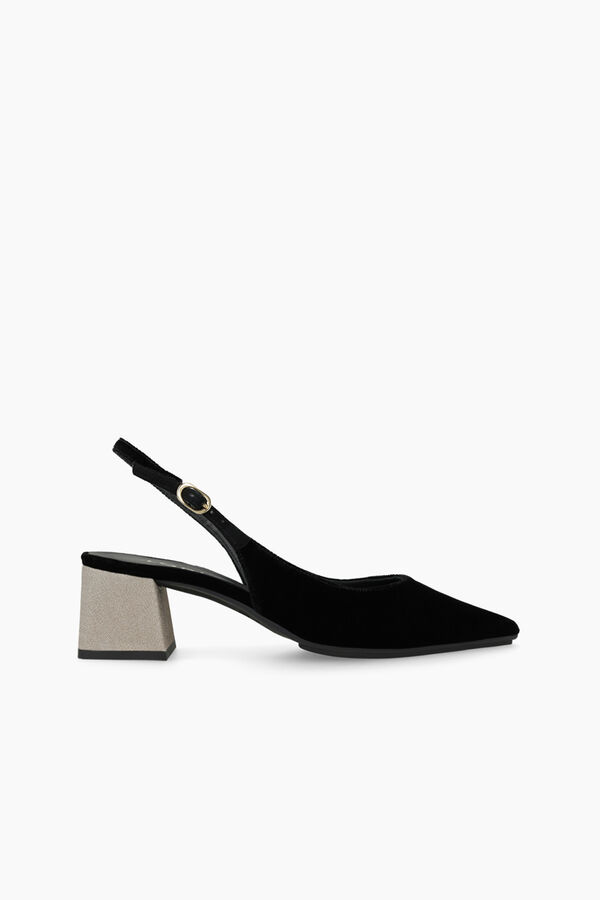 Lodi Velvet court shoes Black