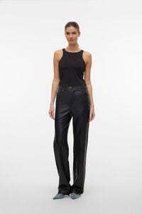 Vero Moda Pantalón largo efecto piel