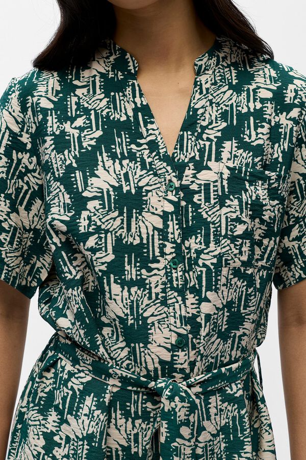 Object Printed short dress Turquoise