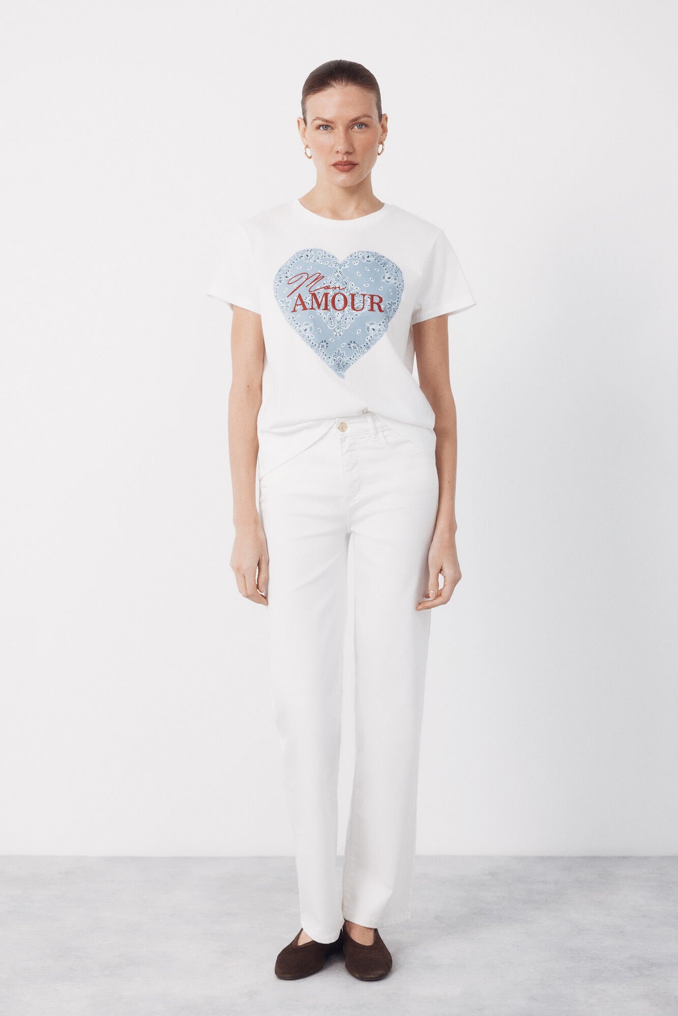 Cortefiel Positional print t-shirt