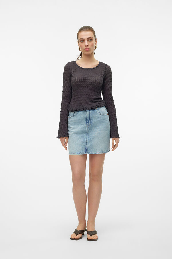 Vero Moda High- rise short denim skirt Blue