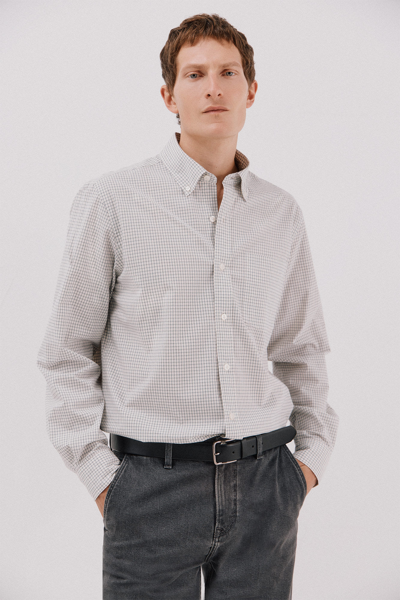 Cortefiel Checked poplin shirt