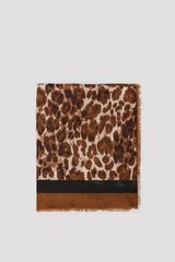 Cortefiel Animal print scarf Printed brown