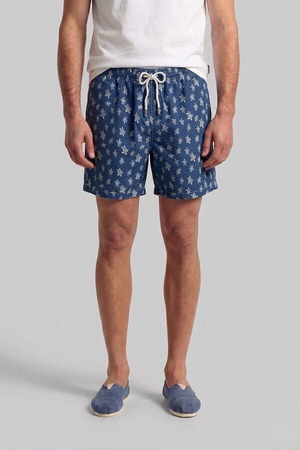 Valecuatro Fato de banho estampado fantasia Azul