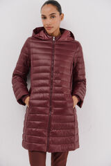 Cortefiel Long down coat Maroon
