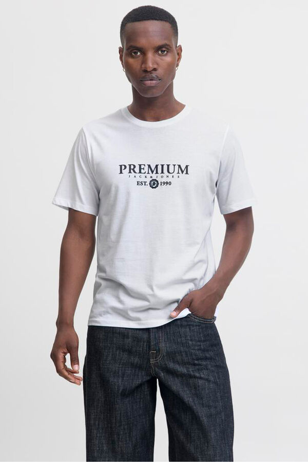 Jack & Jones T-shirt básica com logo Branco