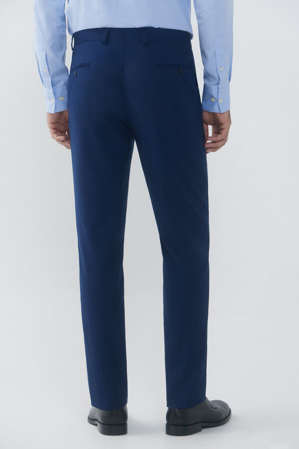 Cortefiel Birdseye weave trousers series xxi Blue