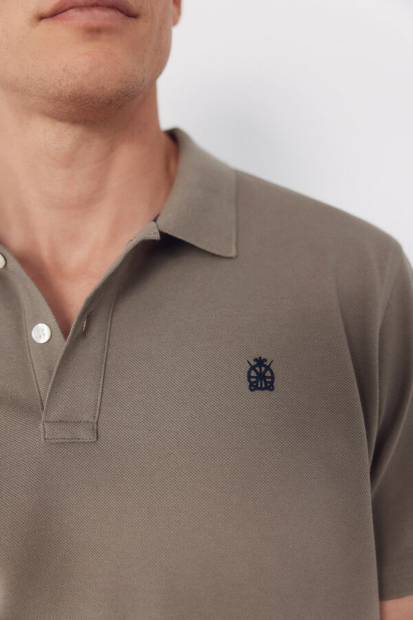 Cortefiel Polo básico piqué Verde