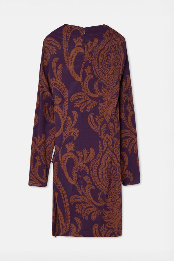 Silbon Vestido curto estampado drapeado Multicolorido