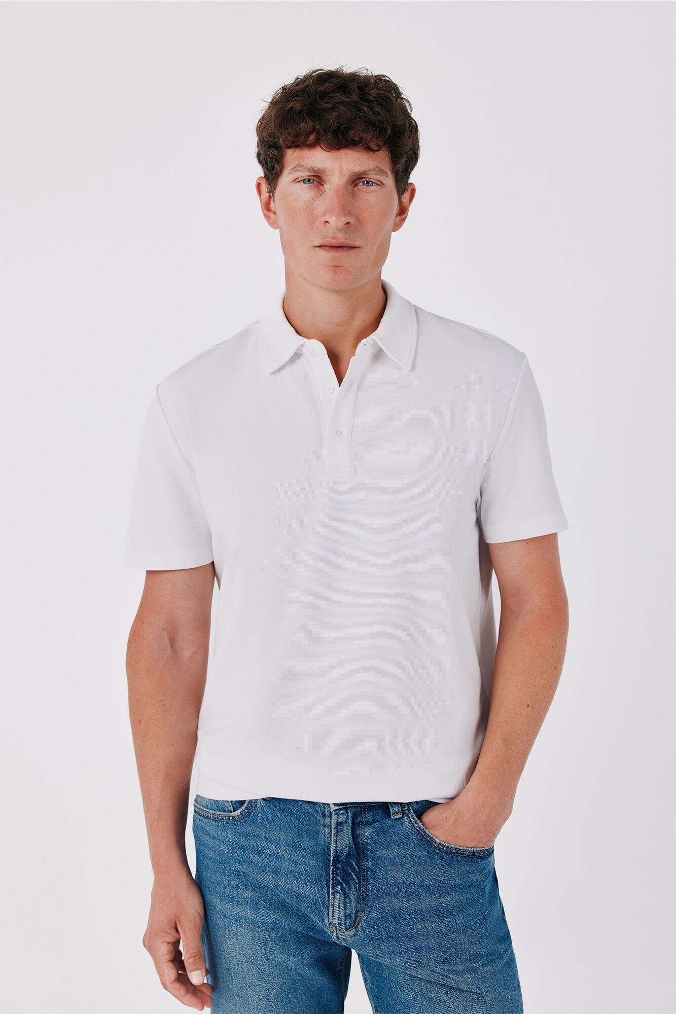 Cortefiel Ottoman structure polo shirt