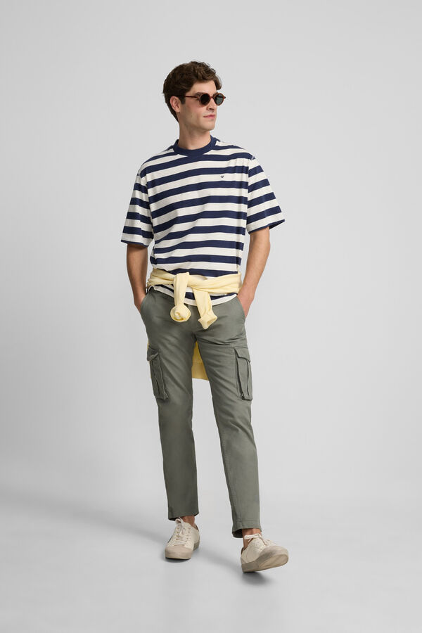 Silbon Calça cargo esportiva casual Verde