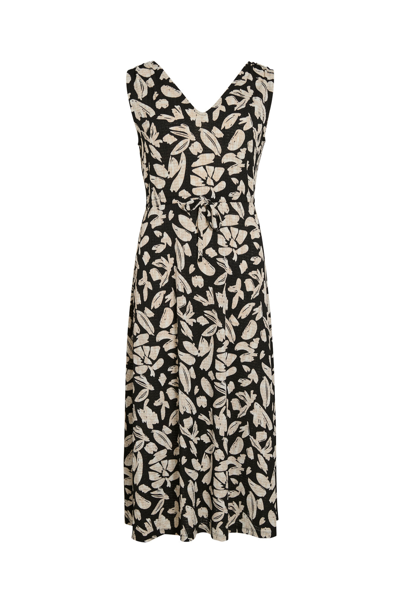 Vila Vestido midi estampado escote en V