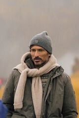 OOTO Boné de malha lisa beanie Cinzento