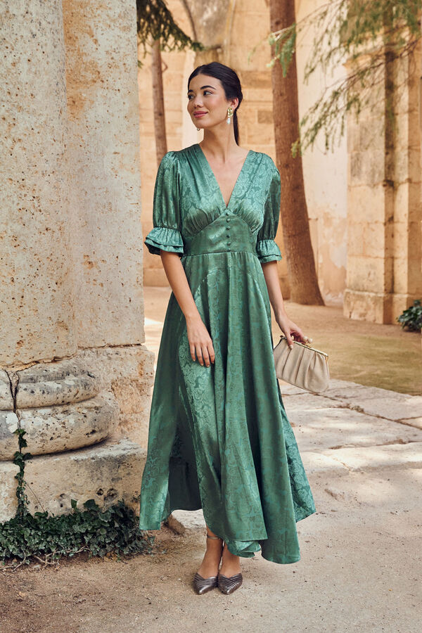Polín Et Moi Vestido de manga francesa Amabella Verde