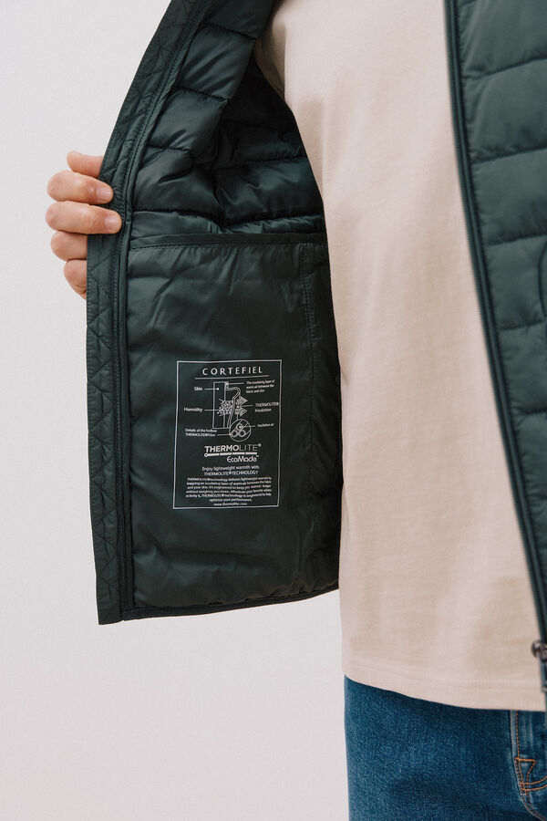 Cortefiel Ultra-light quilted jacket Dark green