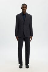 Selected Terno slim fit de duas peças em lã fria Preto