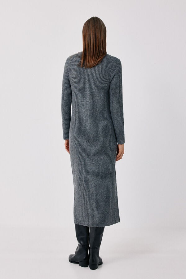 Cortefiel Soft midi cardigan Grey