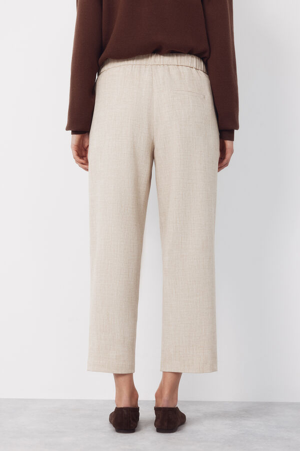 Cortefiel Women's jogger pants Ivory