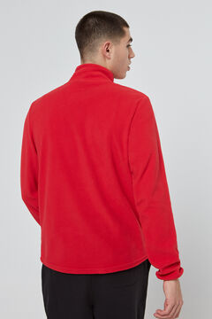 Cortefiel Zippered high neck fleece lining Red