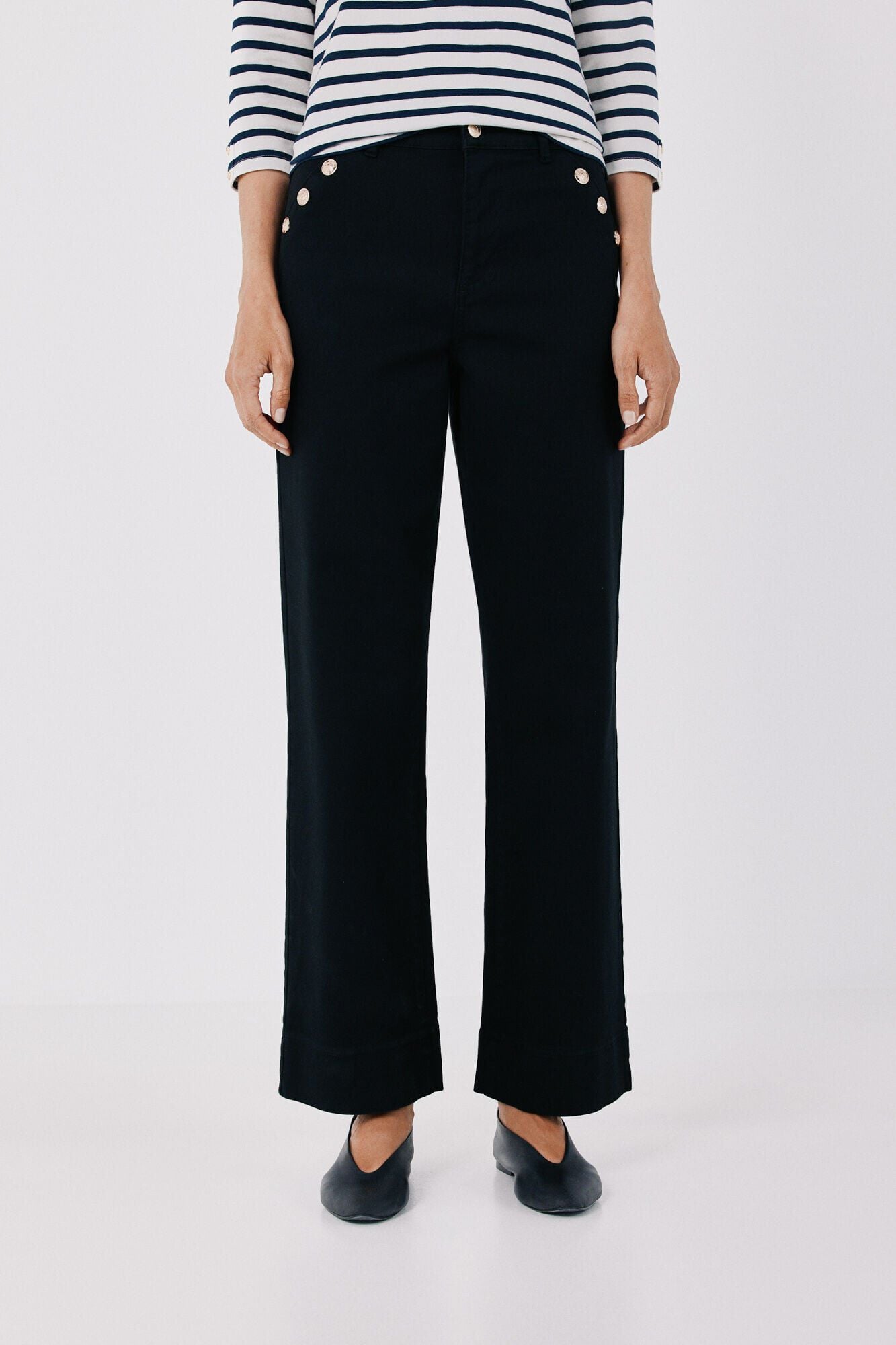 Cortefiel Palazzo jeans with buttons