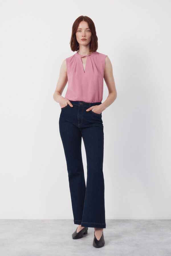 Cortefiel Jeans Bootcut Blue