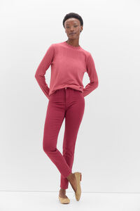 Cortefiel Sensational Color Trousers Maroon