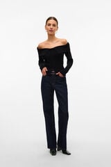 Vero Moda Top de punto hombros descubiertos Negro