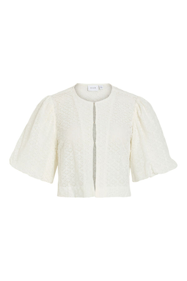 Vila Lace women's bolero jacket White
