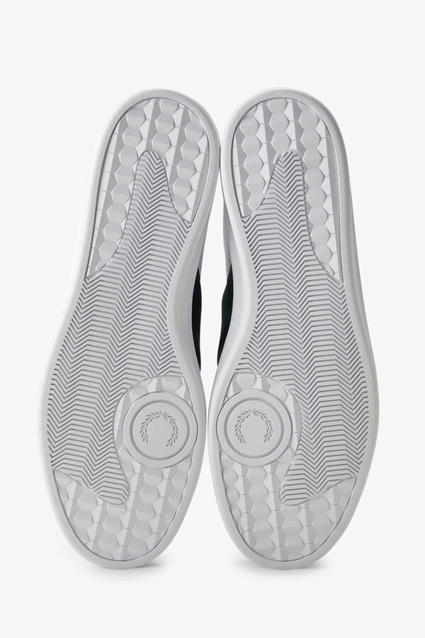 Fred Perry Sapatilha B4 em pele/camur&ccedil;a Branco