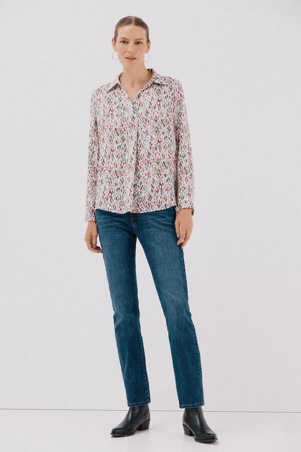 Cortefiel Pleated shirt Multicolour