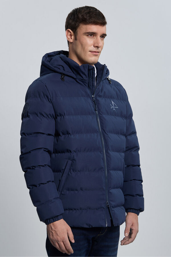 Valecuatro Casaco acolchoada com relevo azul marinho Azul