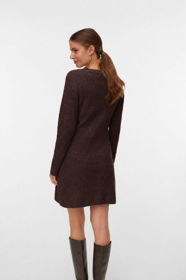 Vero Moda Knit short dress Dark brown