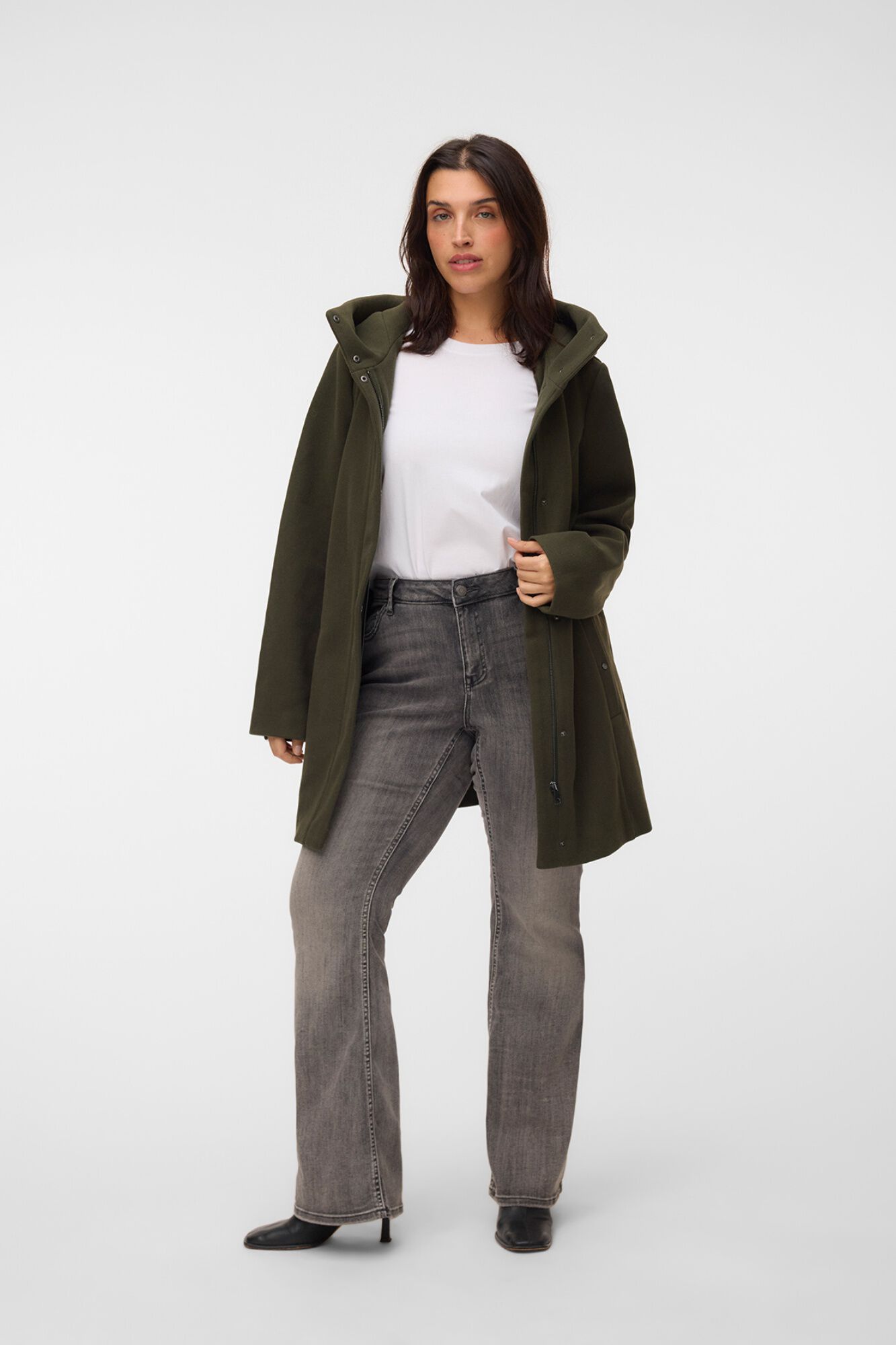 Vero Moda Curve Sobretudo de fazenda
