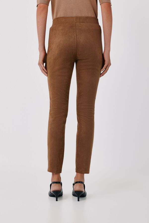 Cortefiel Legging de mujer de efecto ante Beige